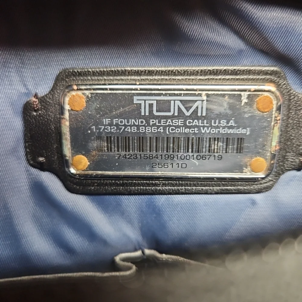 TUMI Arrive Narita Laptop Briefcase 25611D BLK Bag Shoulder Strap Nylon Leather